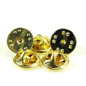 Gold and Silver LUTER 54pcs Metal Pin Backs Copper Material and Butterfly Shaped Pin Back Replaceable Retainer Lock for Brooch Necktie Hat