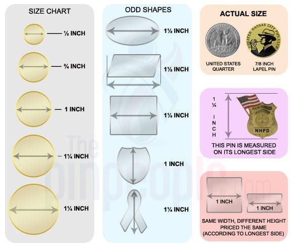 Lapel Pin Sizes - How to measure a lapel pin!