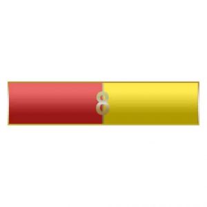 8 Years Of Service – Red And Yellow Citation Bar