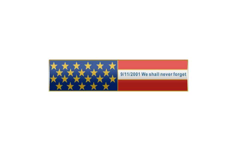 Never Forget 9/11 - American Flag Citation Bar | The Pin People