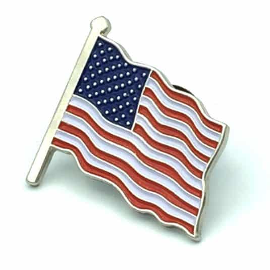 American Flag Lapel Pin – USA Waving Flag Pin | The Pin People