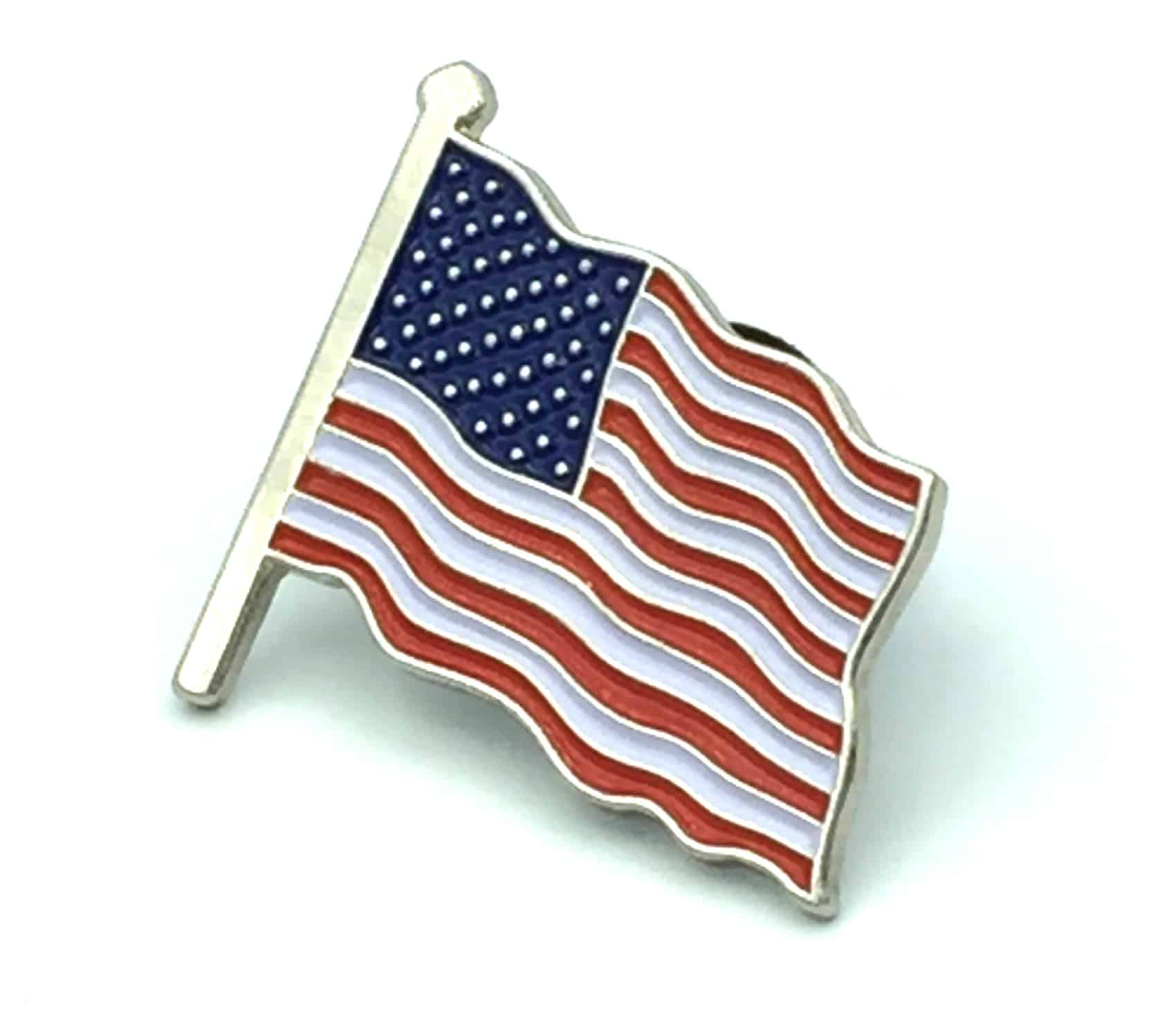 US Flag Left Facing Hat or Lapel Pin H14262D111 