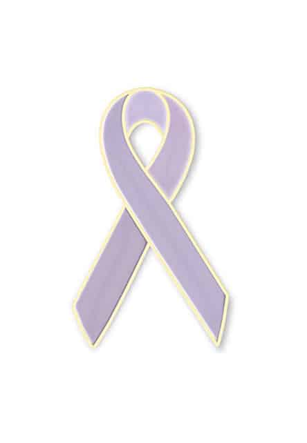 LAVENDER Cancer Awareness Ribbon Lapel Pin